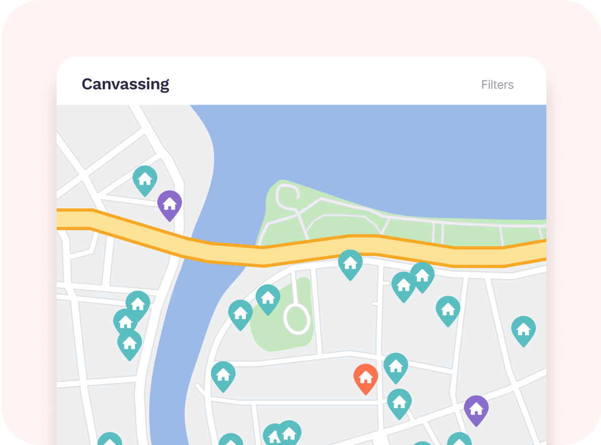 Canvassing Map Snapshot for Political Campaign Management